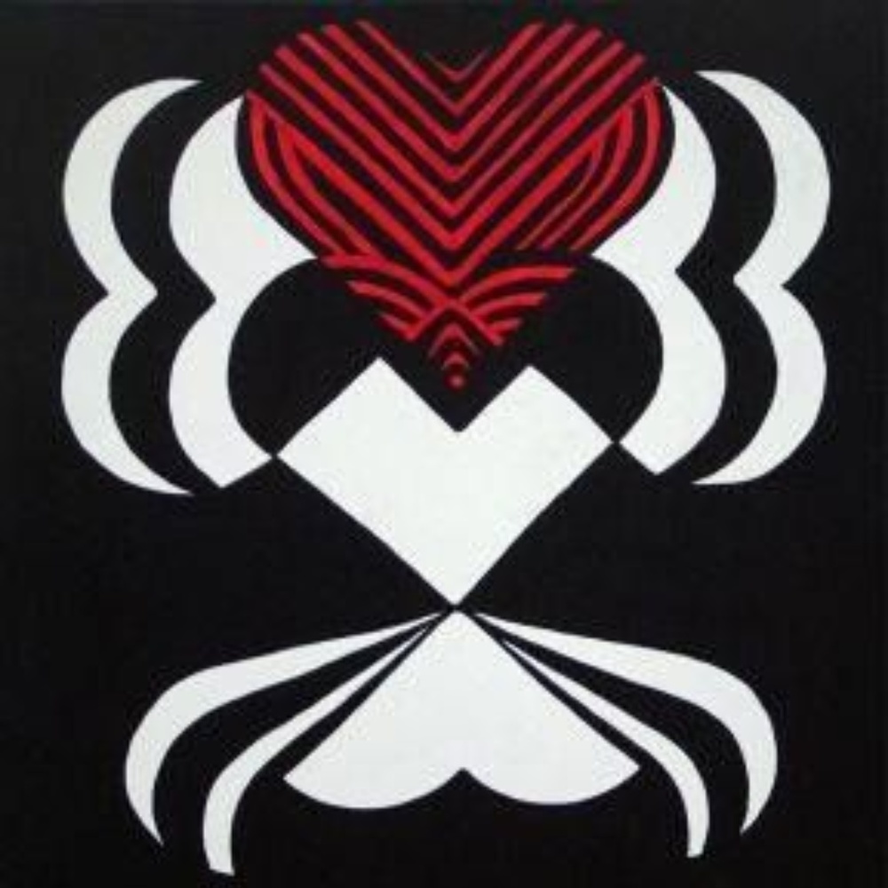 ABSTRACT HEART ~ ORIGINAL ACRYLIC 16" x 20"